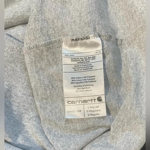 Men’s Carhartt Grey Printed Short Sleeve Tee, Size Large, Very Good Condition - Picture 4 of 5